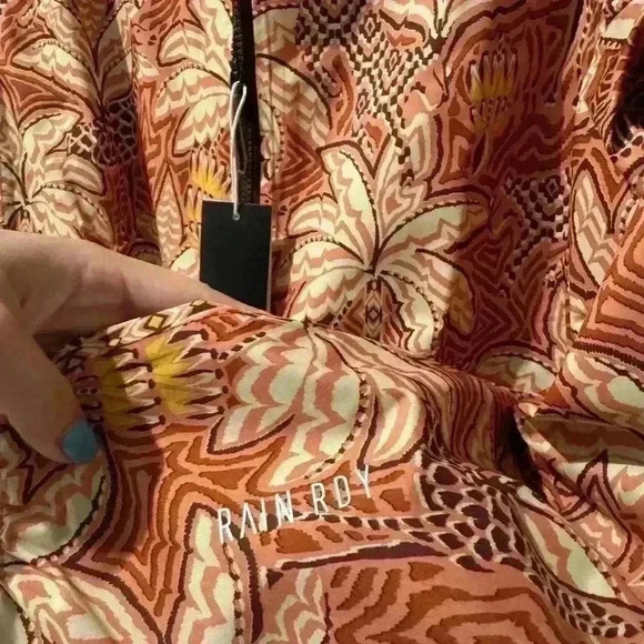 NWT rare ADIDAS X FARM RIO TERREX MULTI RAIN
JACKET Sz M in hazy copper/fox red - Picture 5 of 6